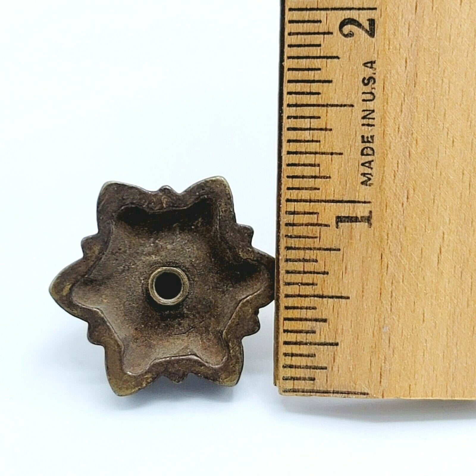 Brass Rosette For Drop Bail Pull Repair SINGLE Salvage Drawer Hardware Reclaim