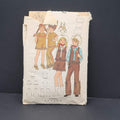 Vintage Butterick Childrens Costumes 6296 Cowboys Indians Sewing Pattern