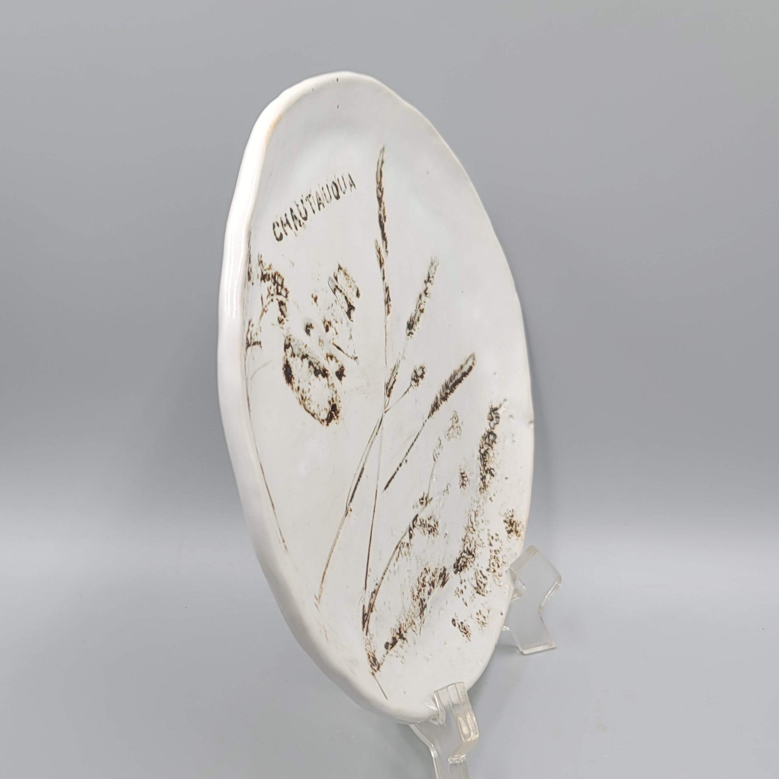 Breckinridge Souvenir Plate Colorado Artisan Pottery 8 in