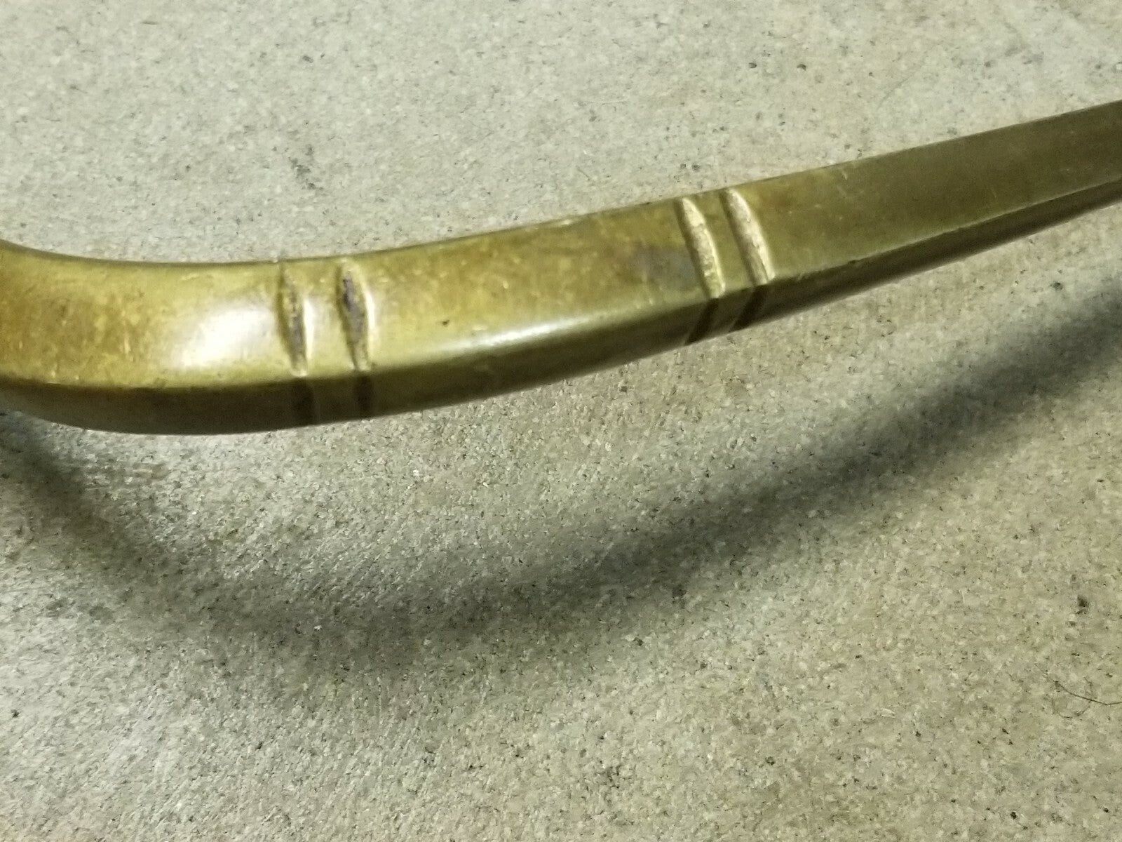 Vintage Brass Exterior Door Knob Pull Handle 10 3/4"