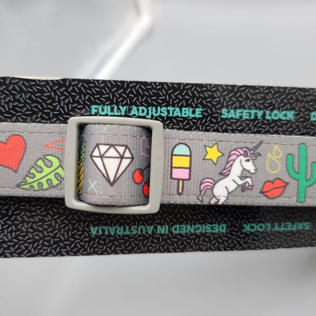 FuzzYard Gray COACHELLA Print Collar Large Puppy Dog NWT