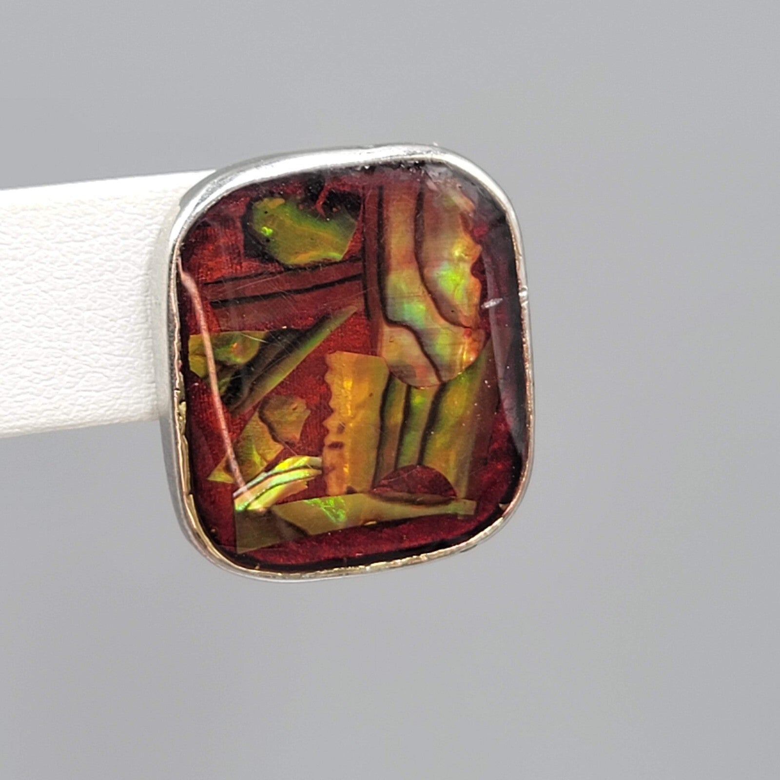 Multicolor Resin Confetti Pierced Earrings Silver tone Drop 1"