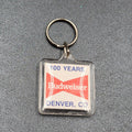 Budweiser Breweriana Beer Key Chain Ring 100 Years Denver CO Vintage