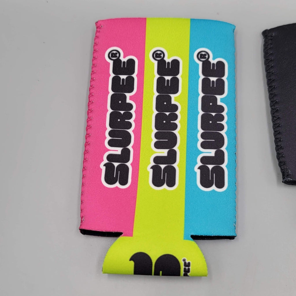 7-Eleven 7-11 Black Slurpee Neon Graphic Logo 2 Koozies Lot