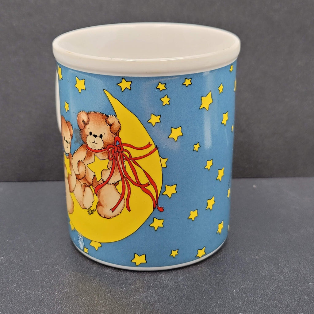 Vintage Lucy and Me Bears Moon Stars Coffee Mug Cup 1984 Enesco