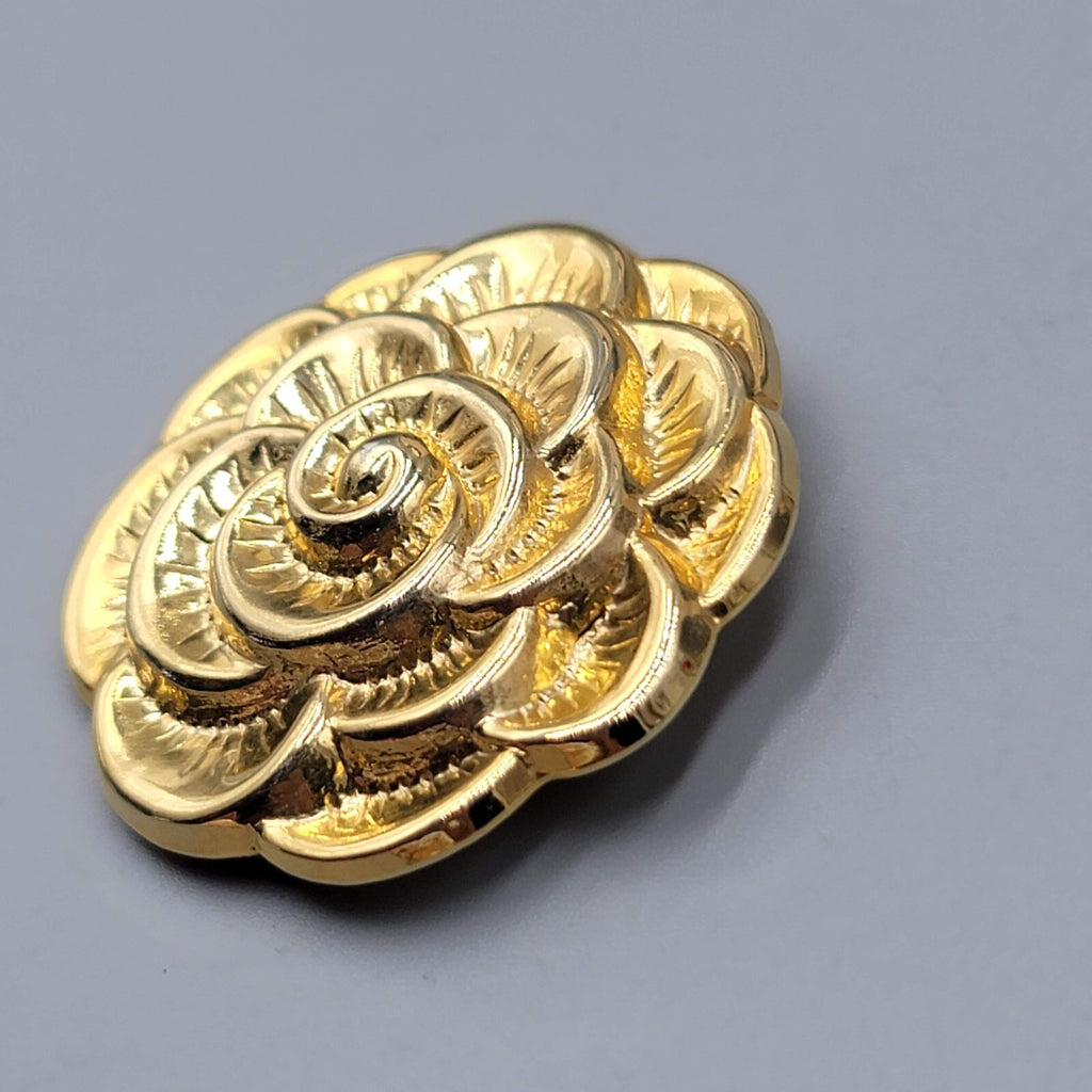 Vintage Scarf Clip Gold tone Flower Estate Jewelry 1.5"