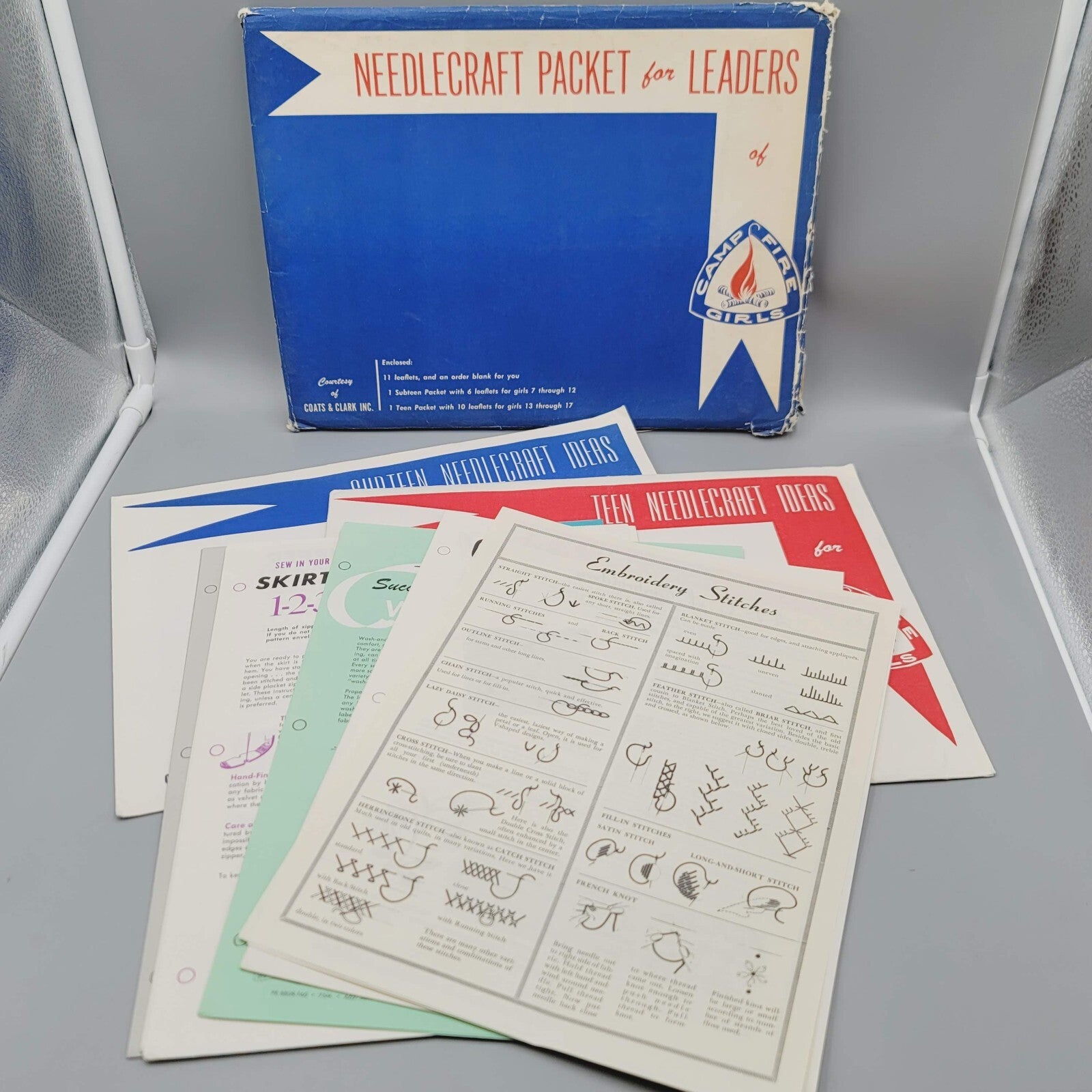 Vintage Needlecraft Packet For Leaders Camp Fire Girls Group By Coats & Clark