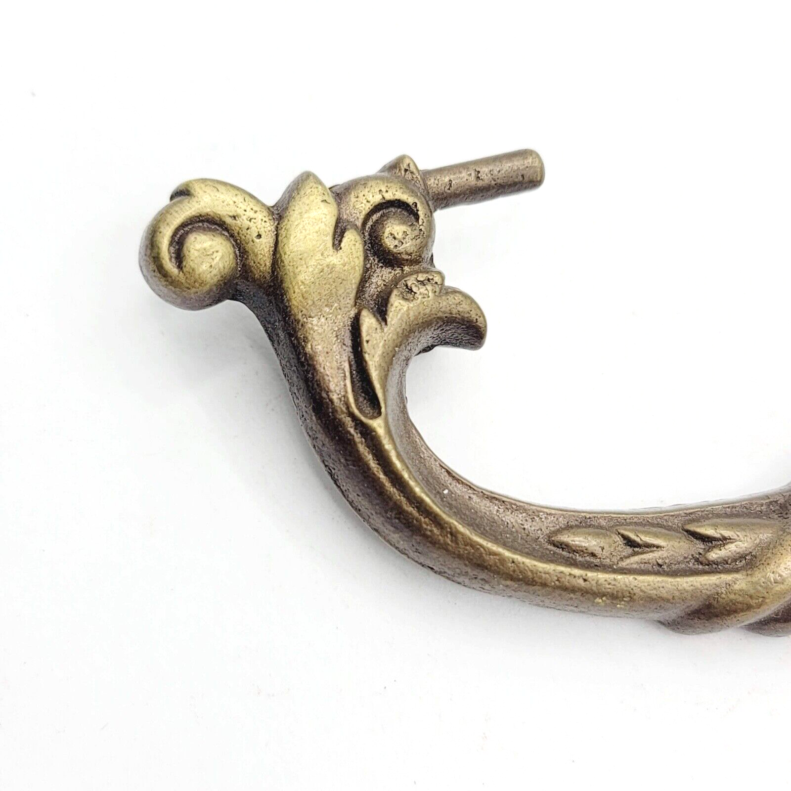Vintage Single Brass Ornate Bail Pull for 4" Pull Handle Replacement BB