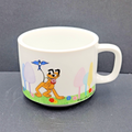 Vintage Walt Disney Productions Stacking Pluto Bird Coffee Mug Cup Japan