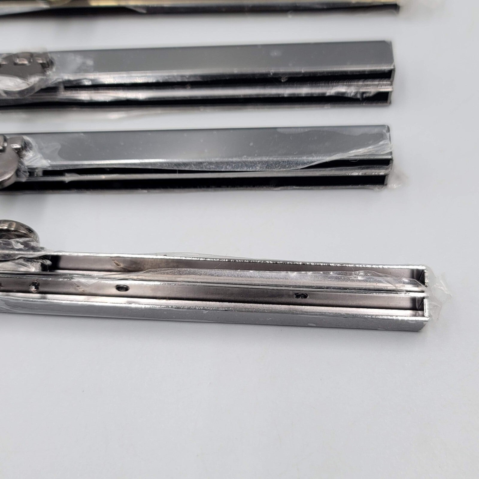 Vintage Metal Purse Clasp Closure Frame Lot of 7 New Old Stock Gunmetal Goldtone