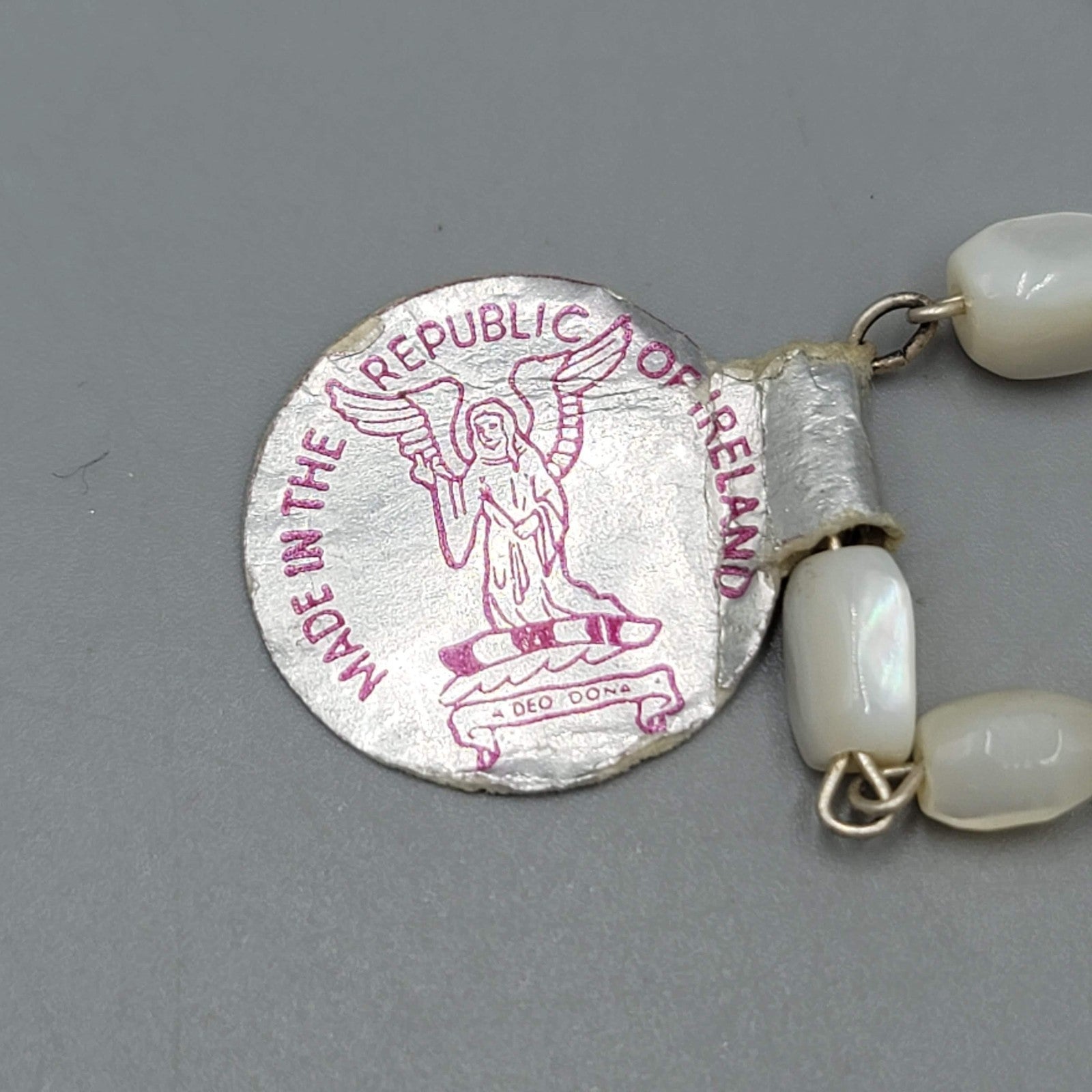 Mother of Pearl Rosary Mitchells Genuine Made in Ireland