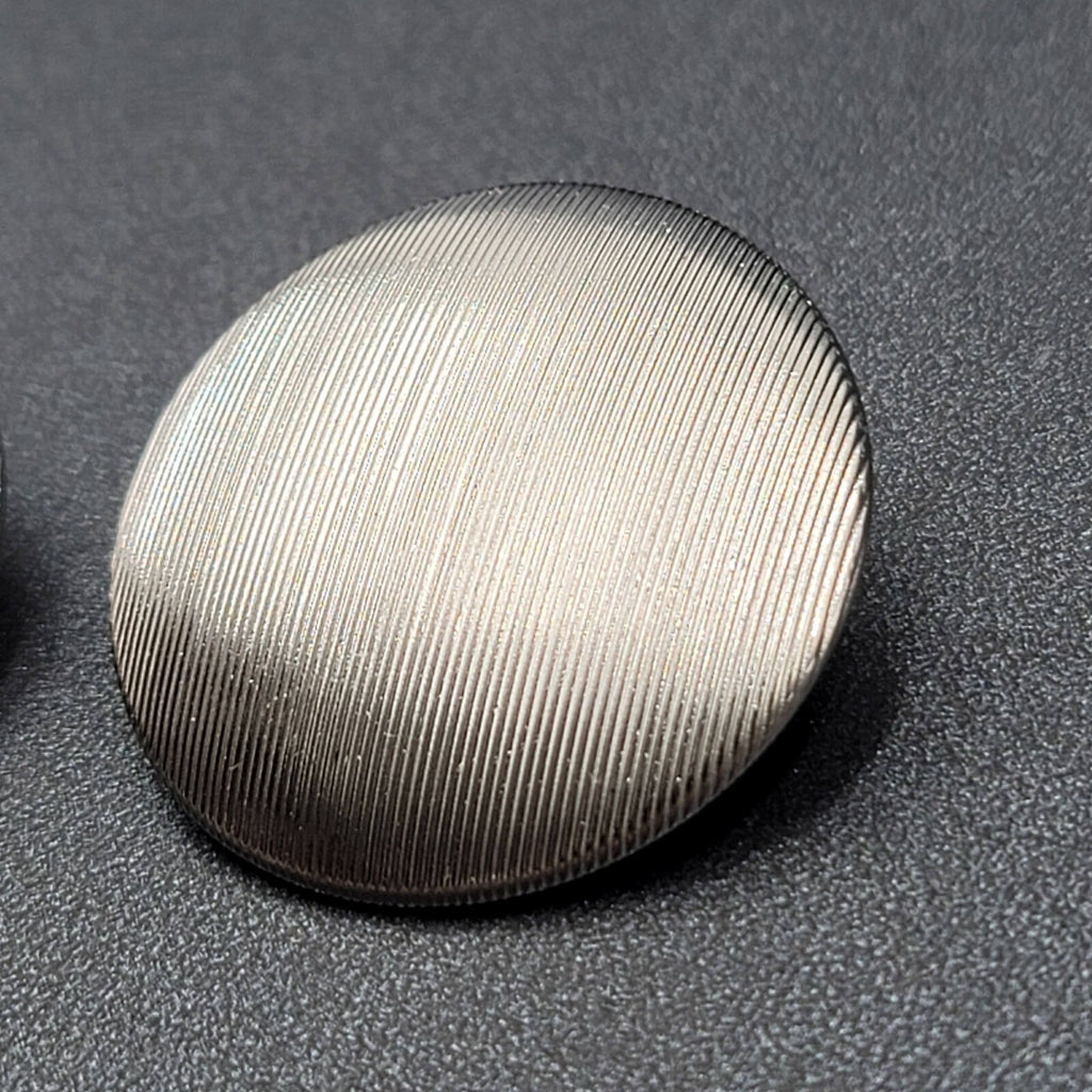 Vintage Lisner Clip on Earrings Large Grooved Disc 1.25"
