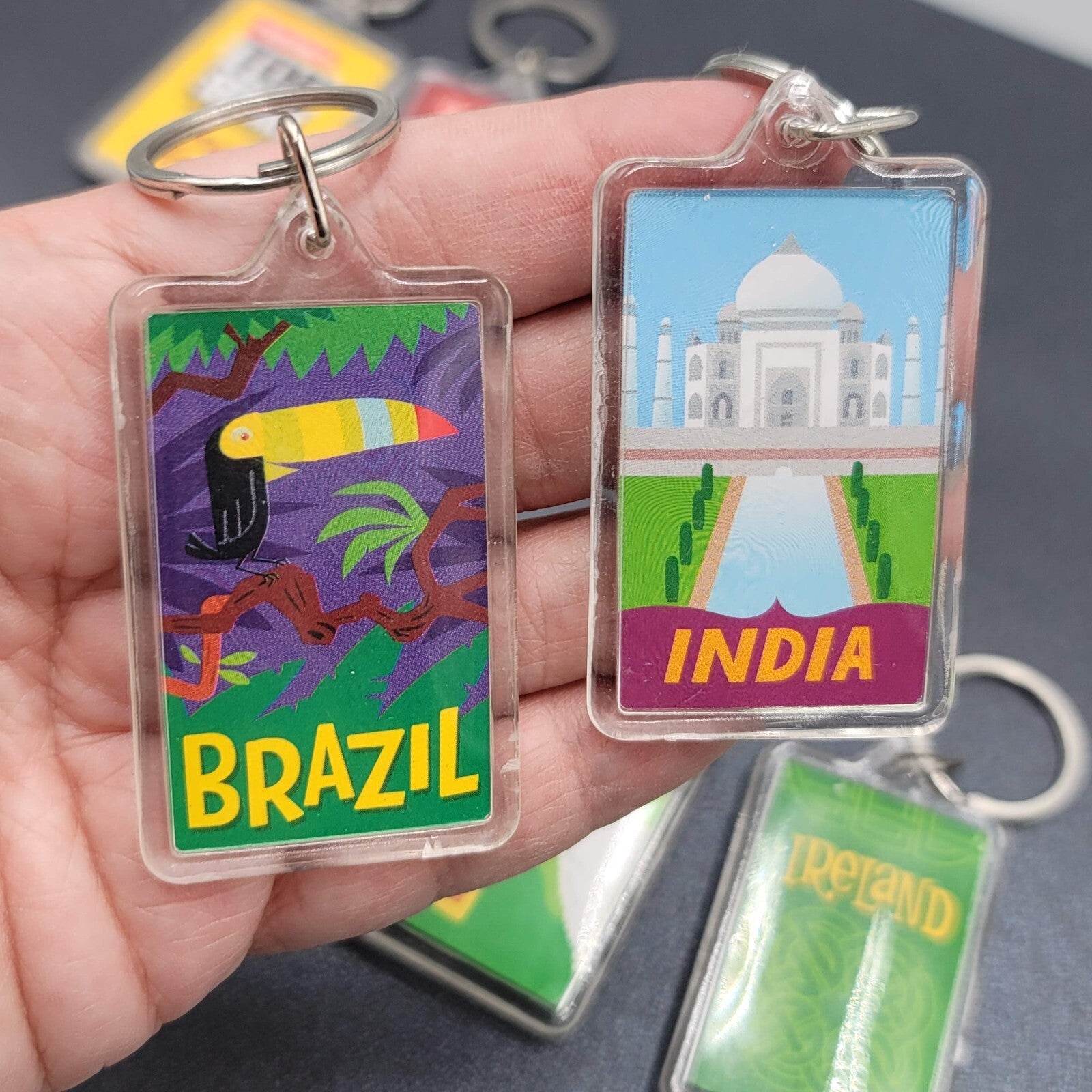 Highlights Top Secret Adventures Lot of 13 Keychains Acrylic