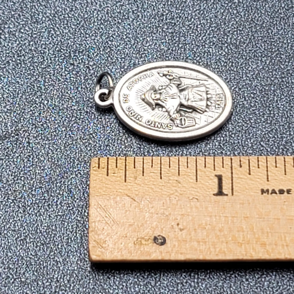 Nuestra Senora de Guadalupe Santo Nino of Atocha Medal Pendant Italy 1"