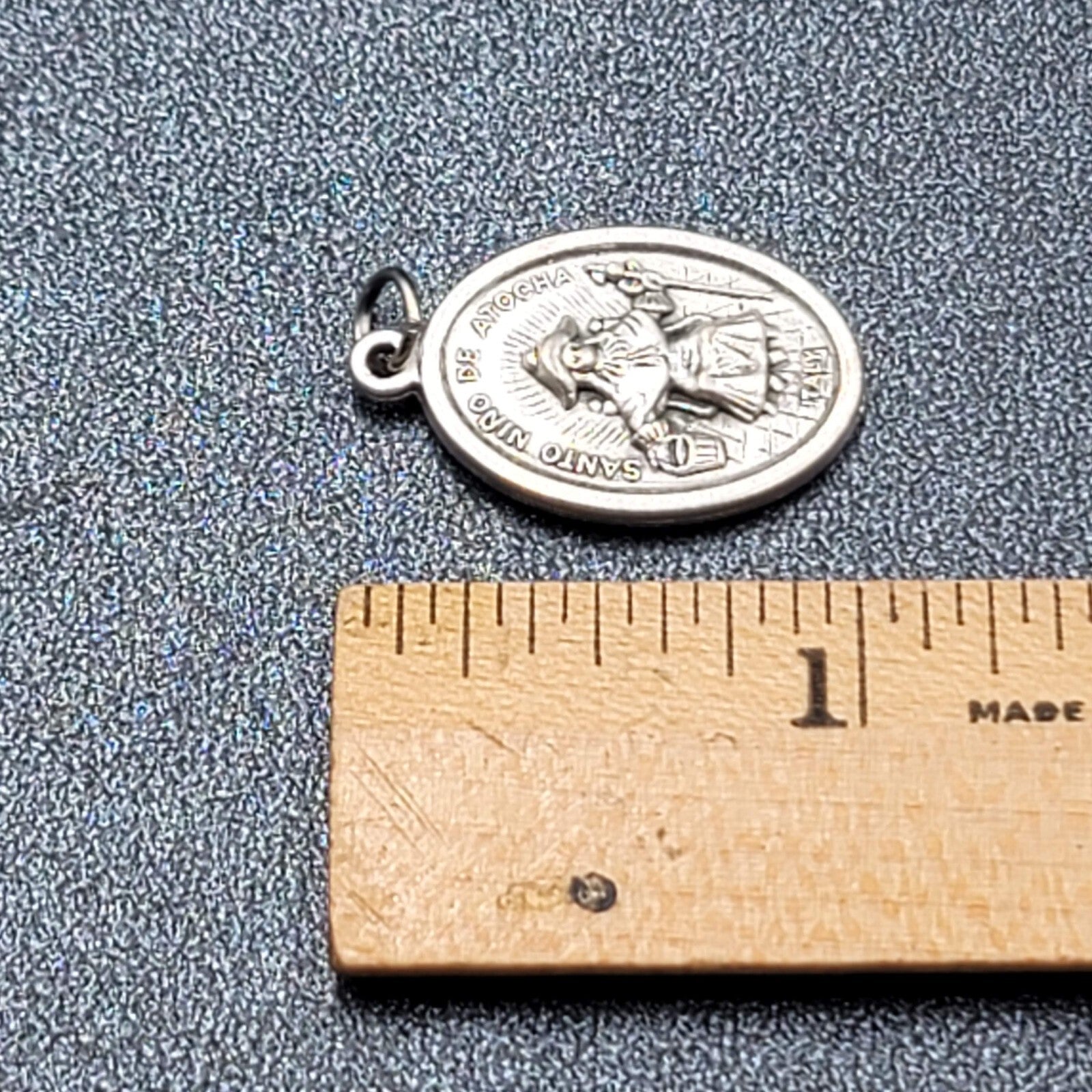 Nuestra Senora de Guadalupe Santo Nino of Atocha Medal Pendant Italy 1"