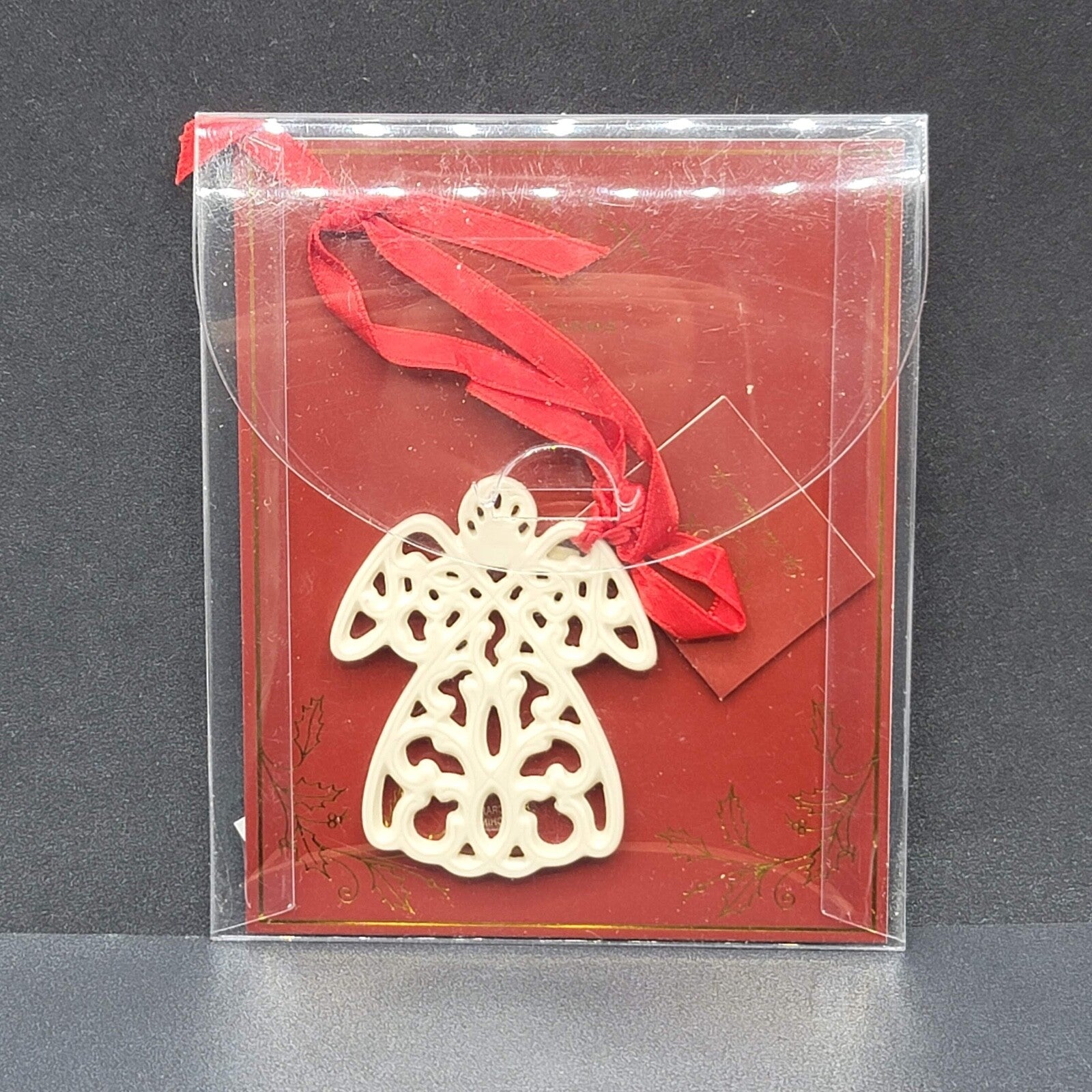 Lenox Pierced Charms Angel Christmas Ornament Porcelain White 2.5"