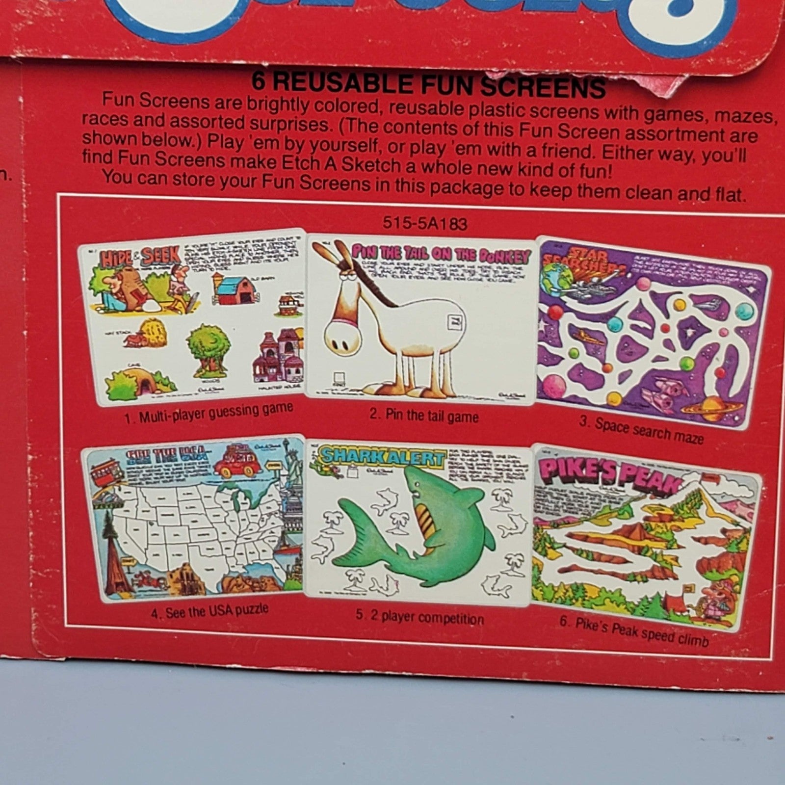 Vintage Etch A Sketch Reusable Fun Screens  Games Puzzles Sports Qty 12