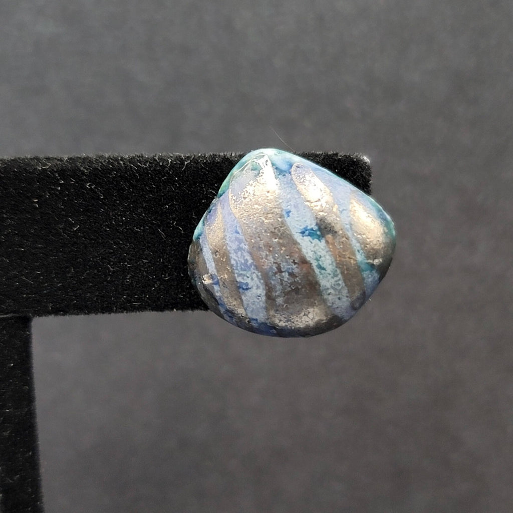 Vintage Pierced Earrings Ceramic Hand Painted Studs 5/8"