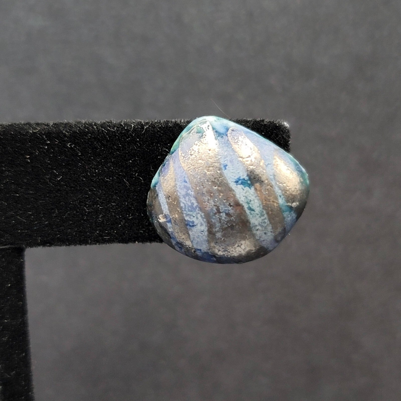 Vintage Pierced Earrings Ceramic Hand Painted Studs 5/8"