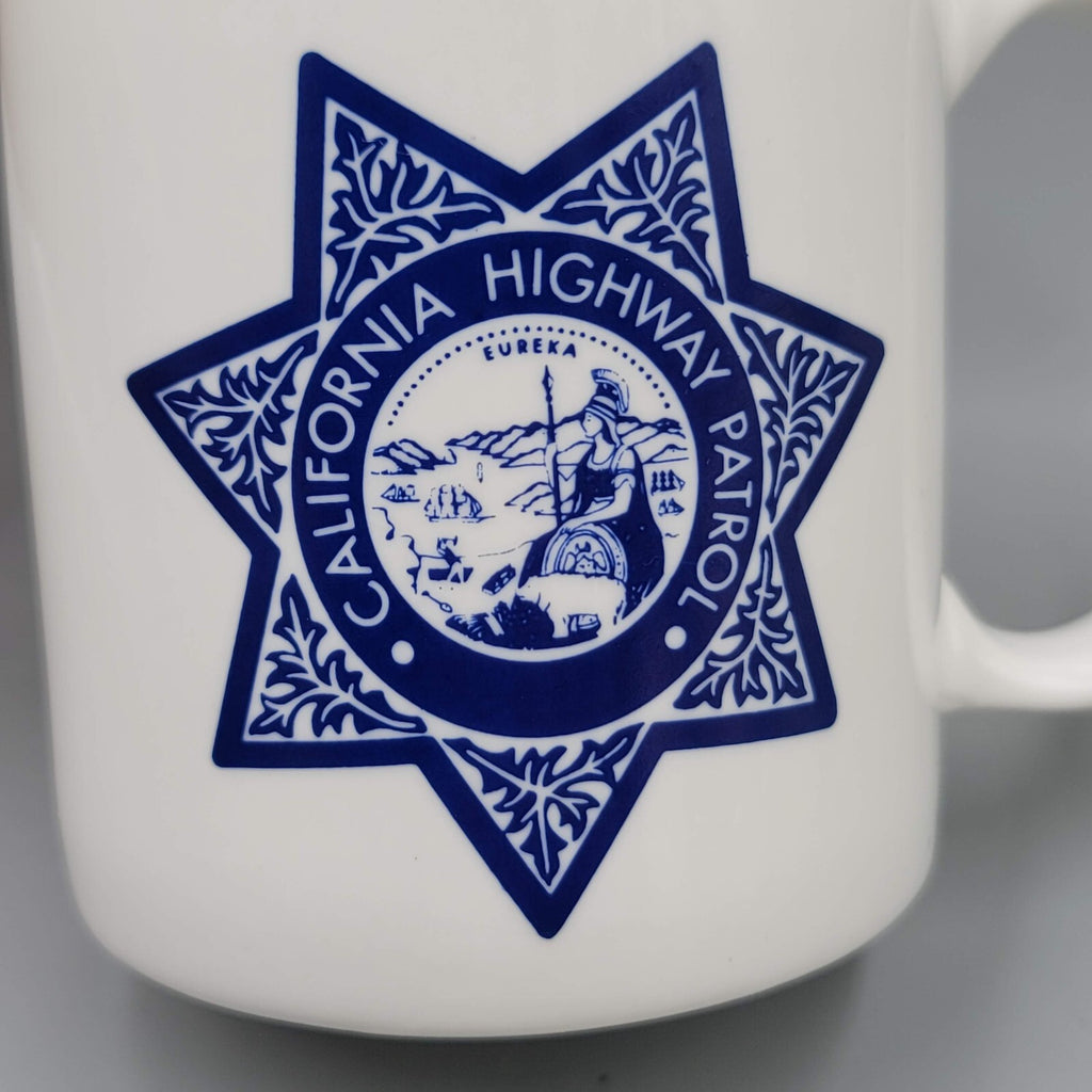 California Highway Patrol Coffee Mug CHP Blue White 