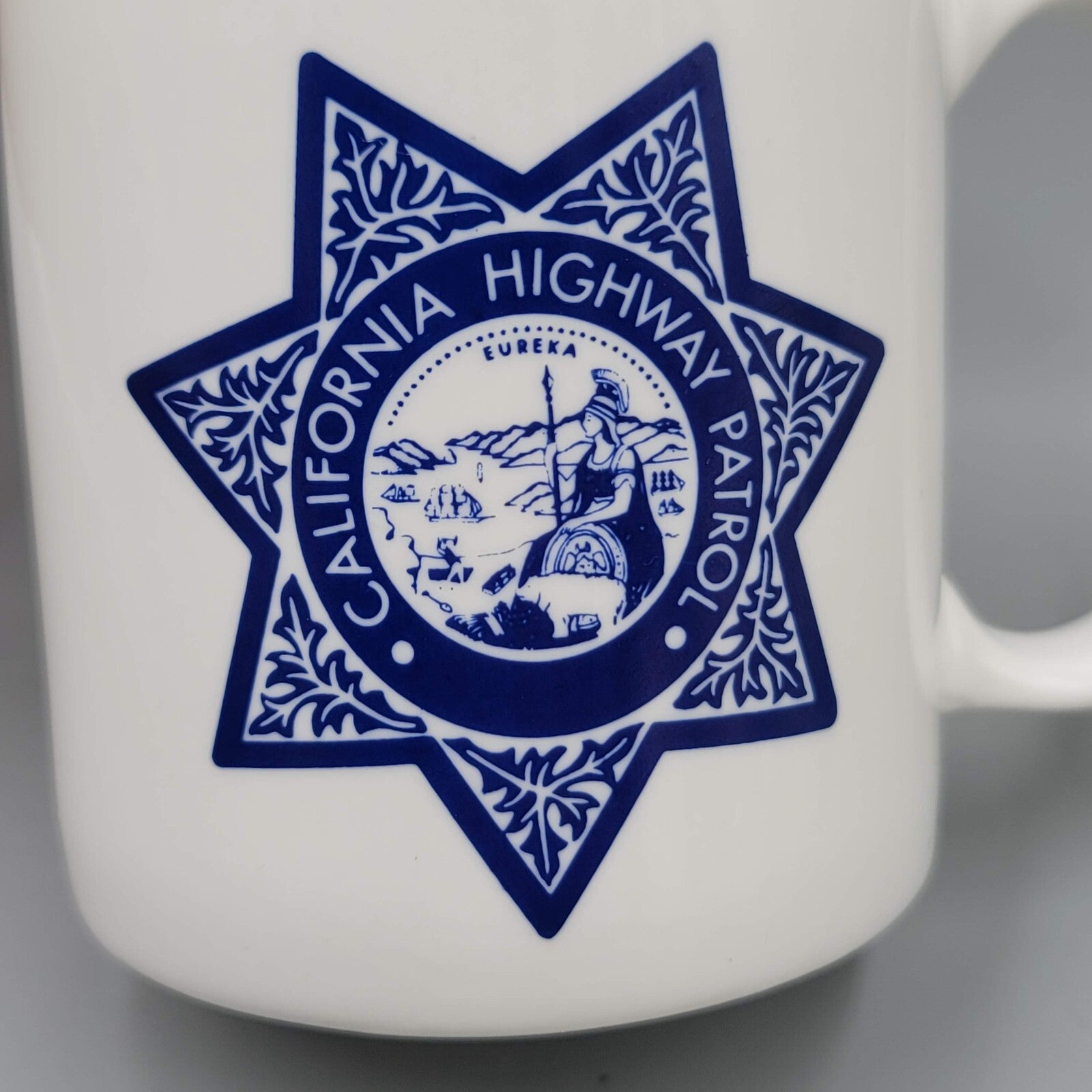 California Highway Patrol Coffee Mug CHP Blue White 