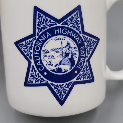 California Highway Patrol Coffee Mug CHP Blue White 
