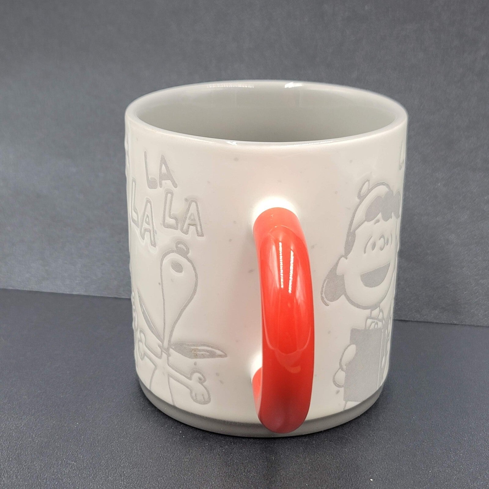 Hallmark Coffee Mug Peanuts Gang Snoopy Christmas Gray Red 16oz