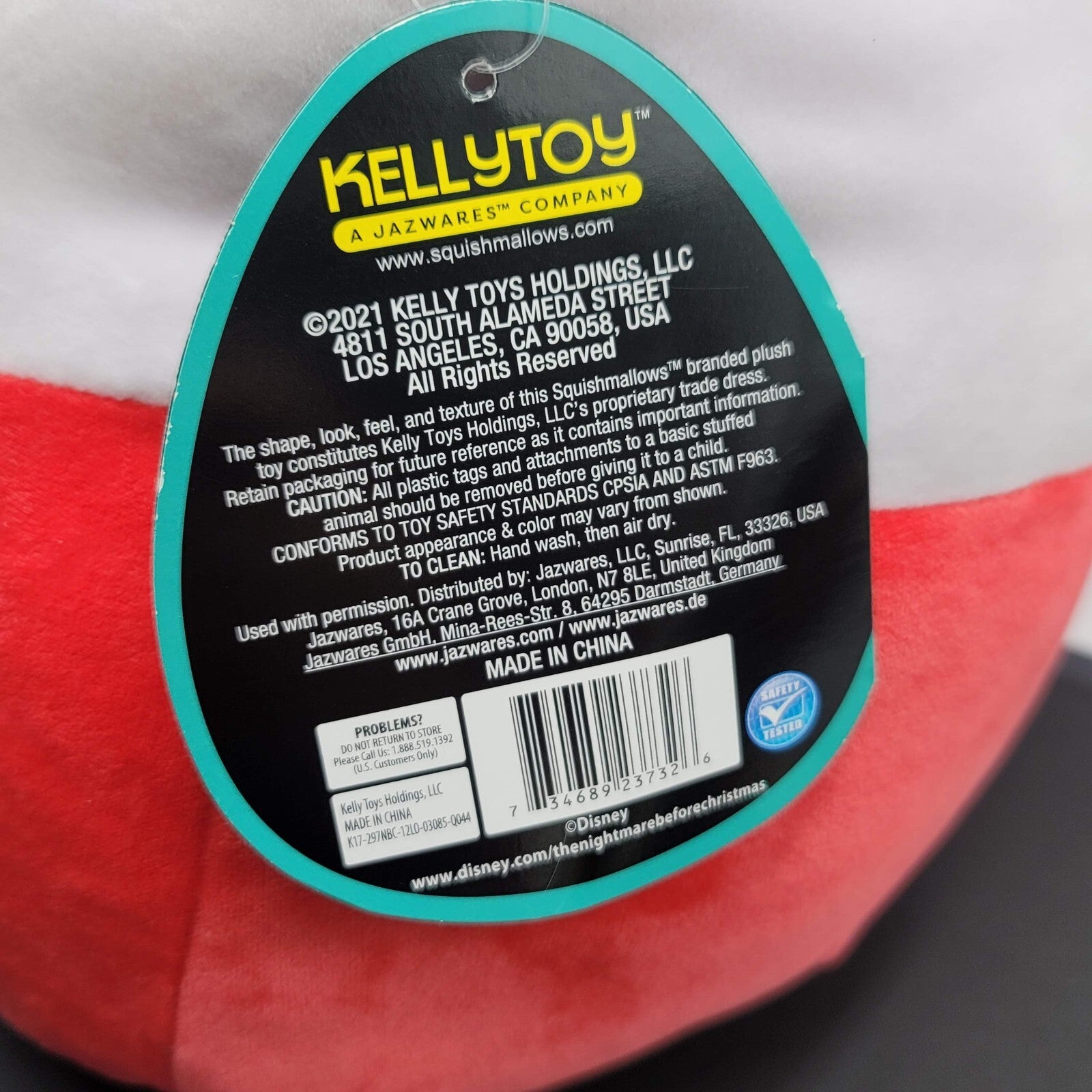 Squishmallows Disney Nightmare Before Christmas LOCK 10" Plush