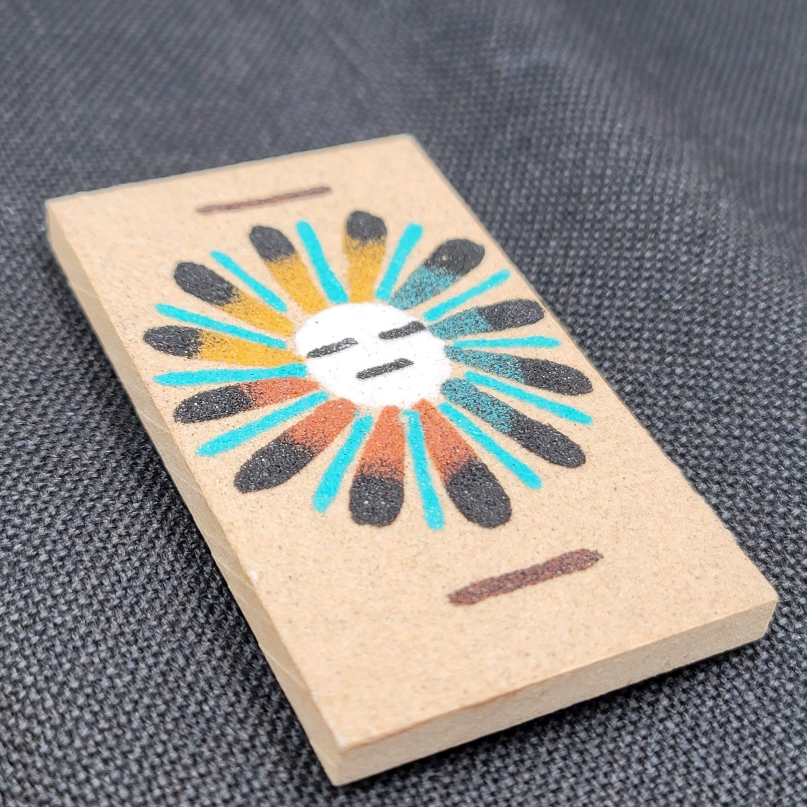 Native American Indian Sand Painting Untitled Magnet 3 1/8" x 1 3/4"