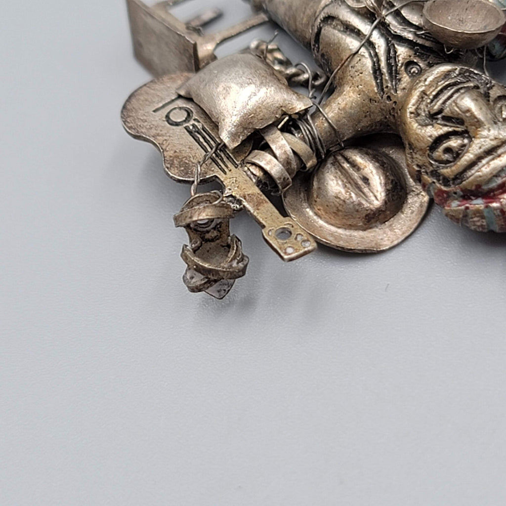 Vintage Sterling Silver Brooch Pin 925 Pendant Peru Figural Junk Dealer SO CUTE!