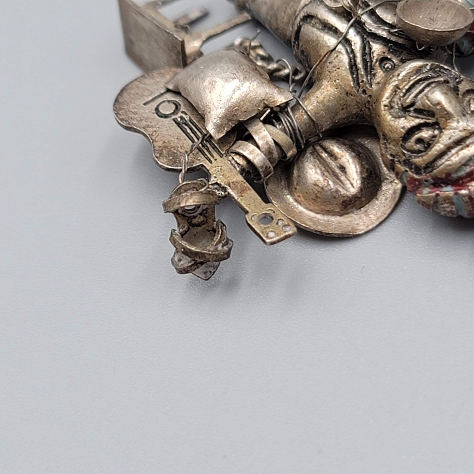 Vintage Sterling Silver Brooch Pin 925 Pendant Peru Figural Junk Dealer SO CUTE!