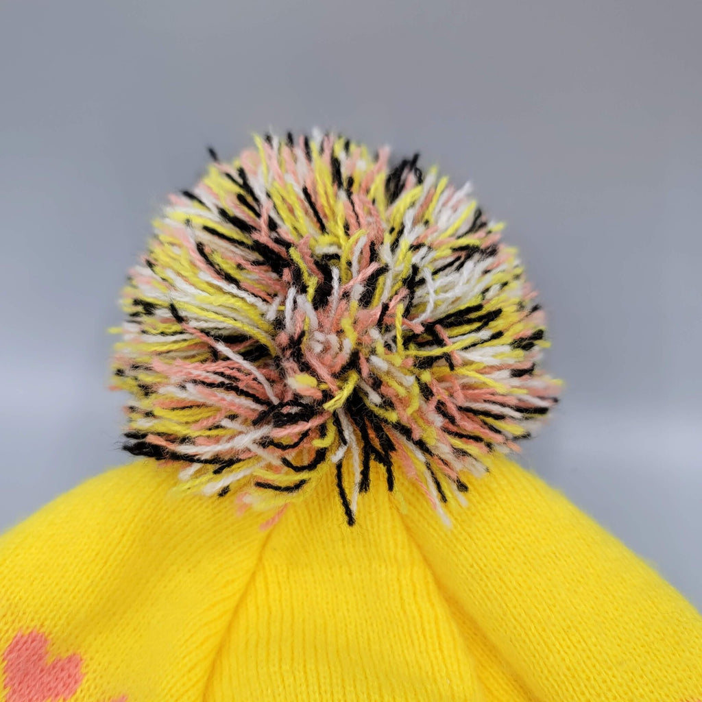 Dakine Beanie Womens One Size Yellow Hearts Pom