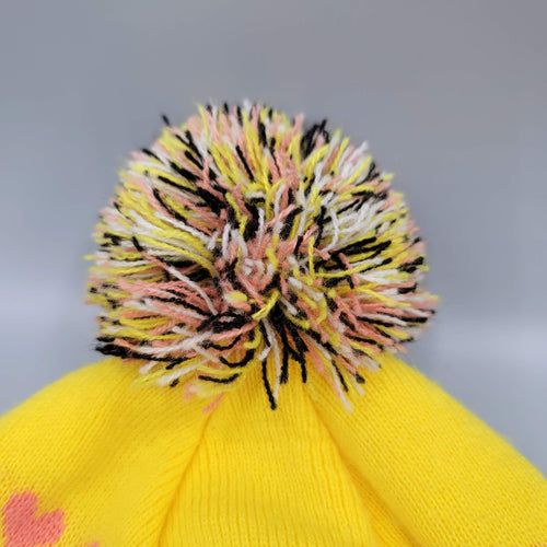 Dakine Beanie Womens One Size Yellow Hearts Pom