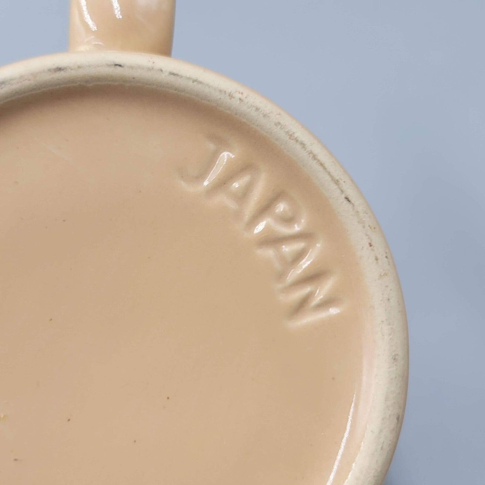 Vintage Steam Engine Train Coffee Mug Tan Japan Chaps