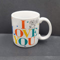 Vintage I Love You Hearts Coffee Mug Tea Cup Ceramic Designers Collection