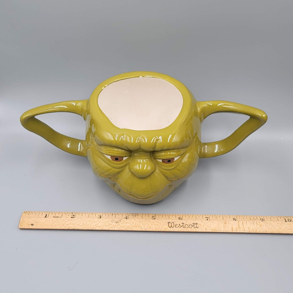 Bioworld Coffee Mug Star Wars Yoda Double Handle Ceramic Lucasfilm