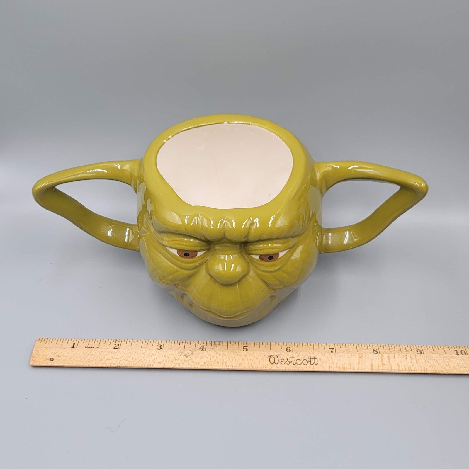 Bioworld Coffee Mug Star Wars Yoda Double Handle Ceramic Lucasfilm