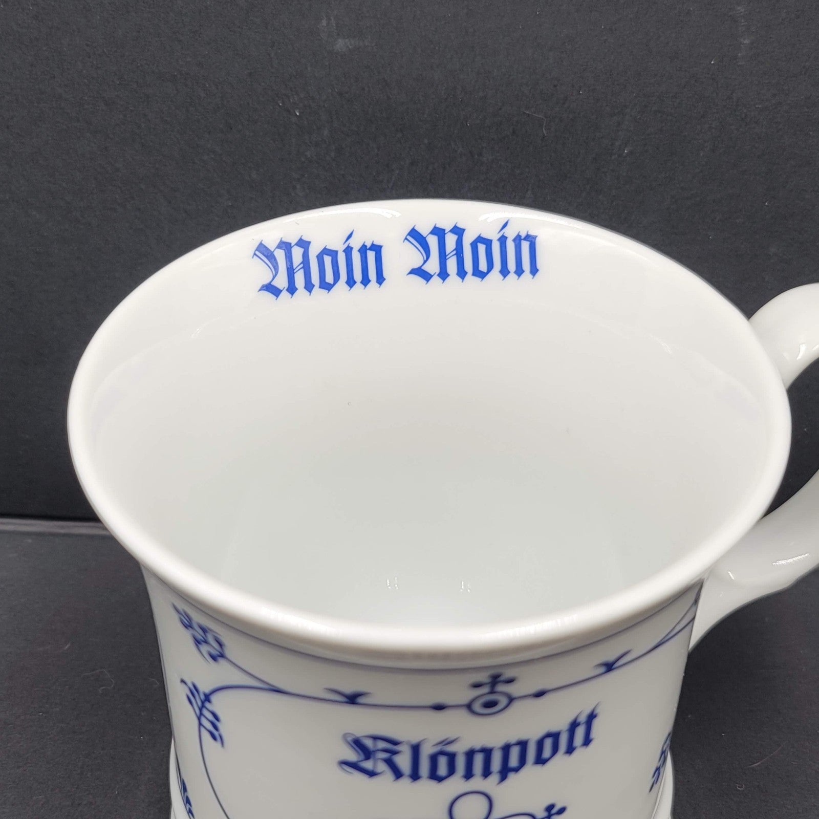 Indian Blue Coffee Mug Finnish White and Blue Tea Cup Ceramic