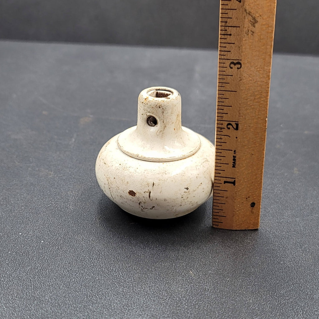 Vintage SINGLE Doorknob Salvage Door Hardware Painted White Shabby Chic