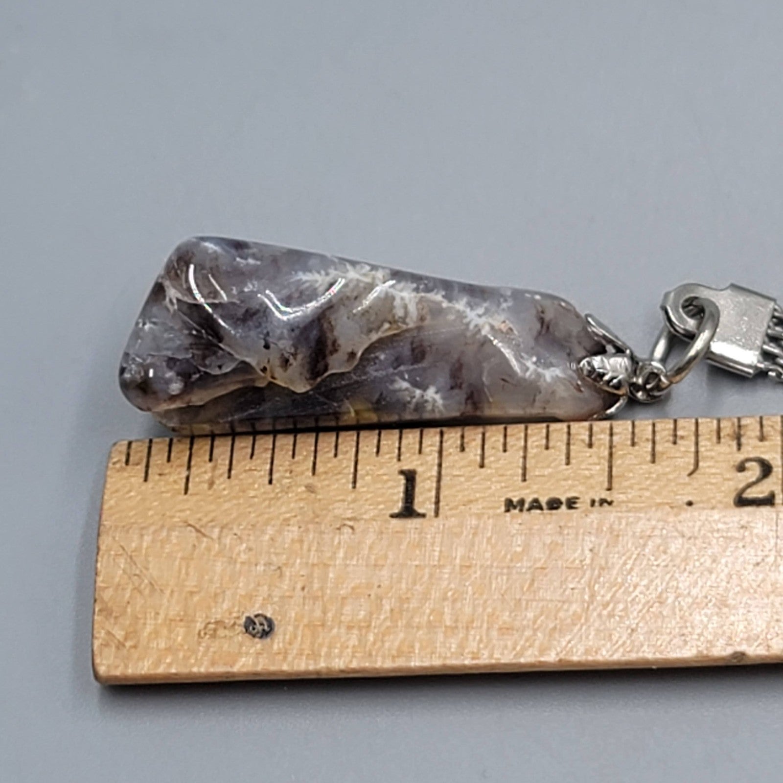 Vintage Natural Polished Quartz Rock Keychain