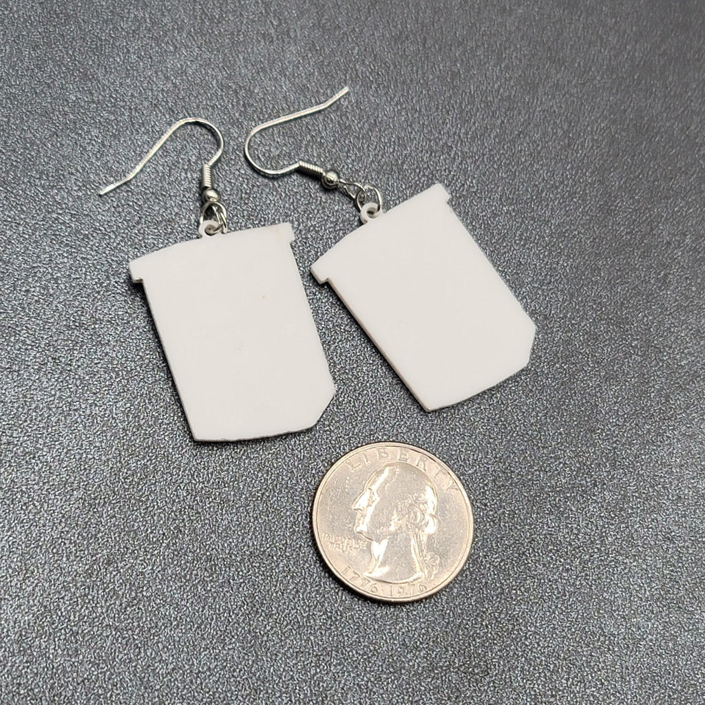 Pierced Earrings Hersheys Cocoa Acrylic Dangle 1.25"