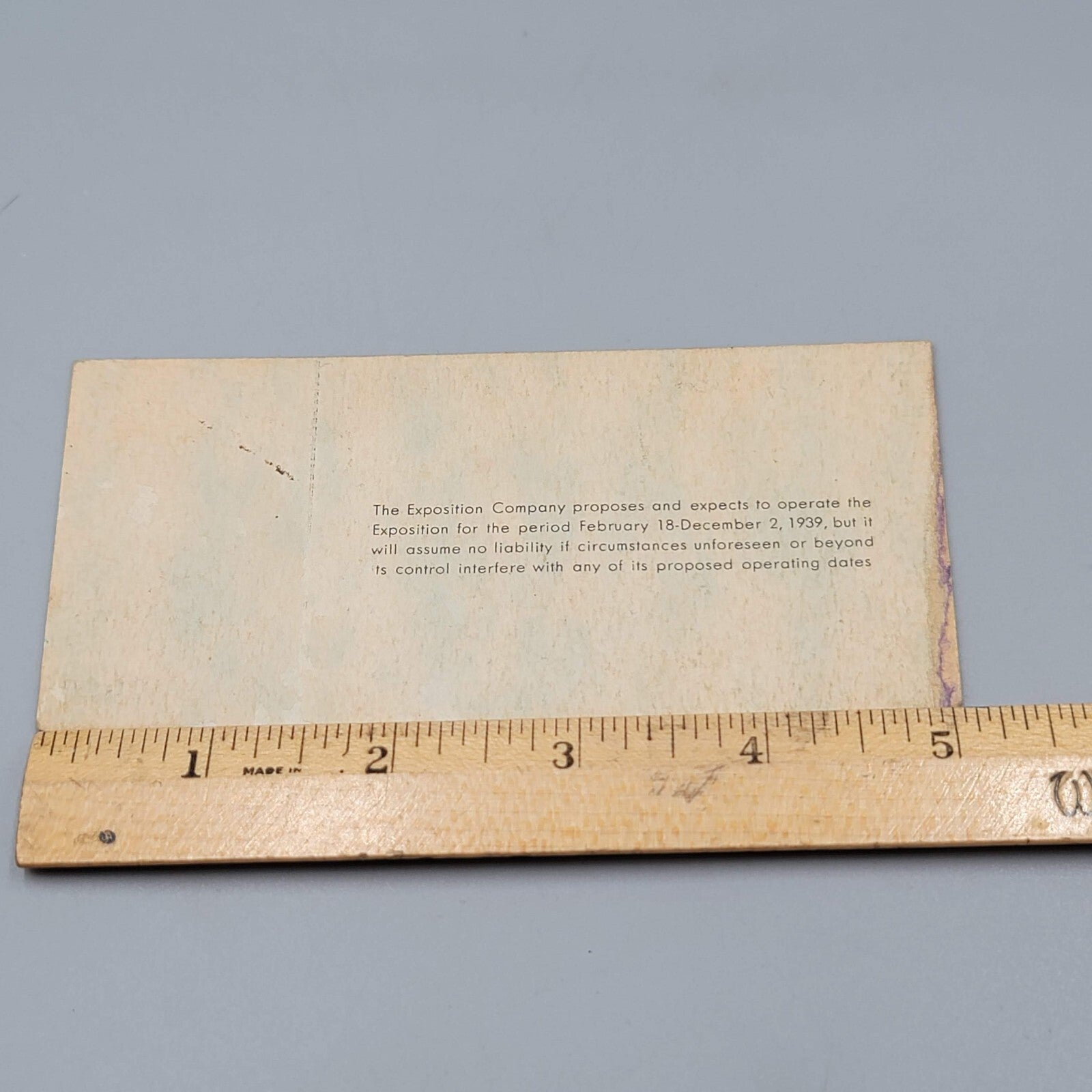 Vintage Golden Gate International Exposition 1939 Admission Ticket Junior