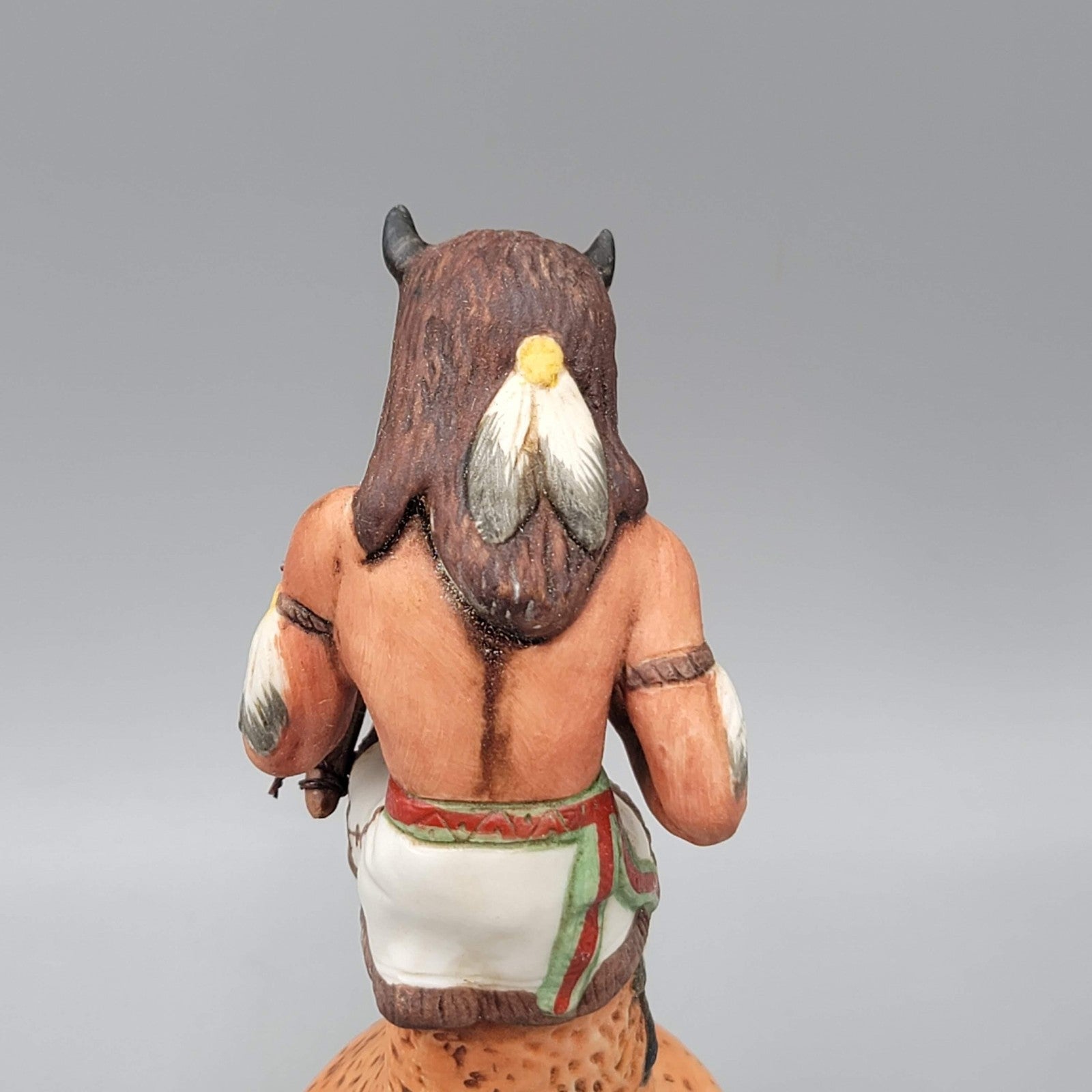 Vintage Ski Country Buffalo Dancer Mini 50ml Bourbon Whiskey Decanter 1980 6.5"