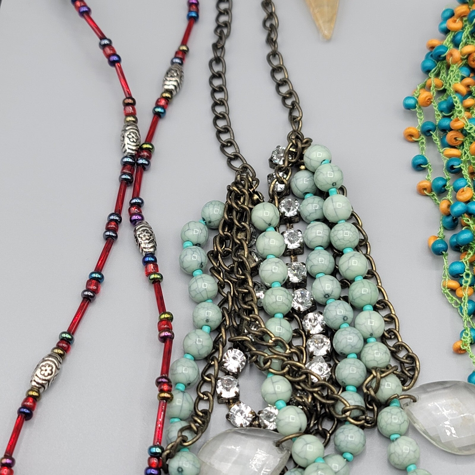 Colorful Jewelry Lot Necklaces Bracelets Beads 27 pcs All Wearble in Good Condit