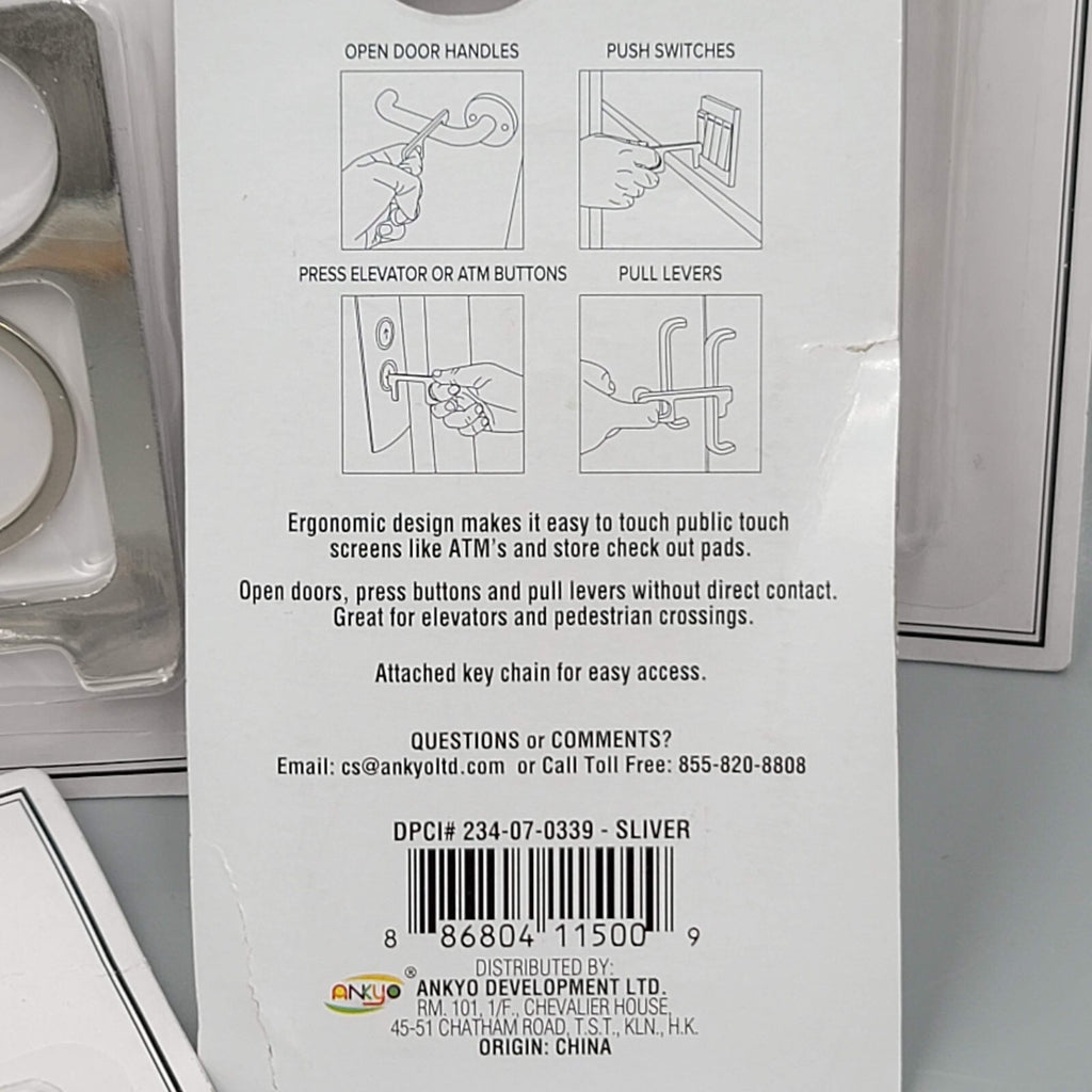 Hands Free Tool Open doors Ergonomic design Attached key chain Lot of 9