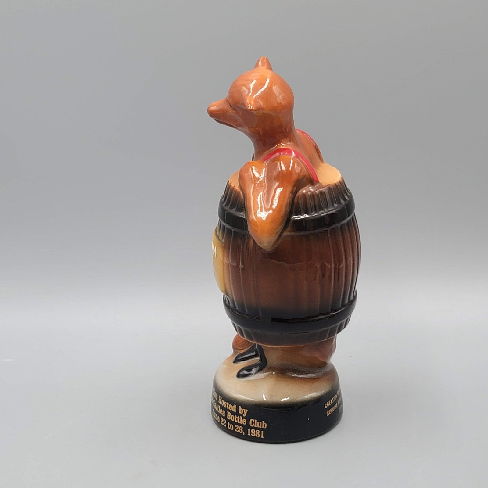 Vtg Jim Beam Fox Barrel Las Vegas 11th Convention Ceramic Paperweight