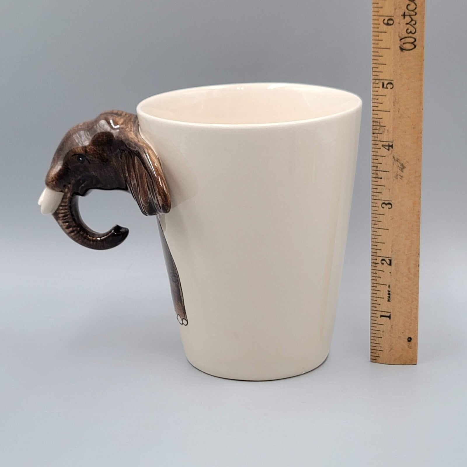 World Market Elephant 12 oz Ceramic Coffee Mug Ceramic 3D Look!