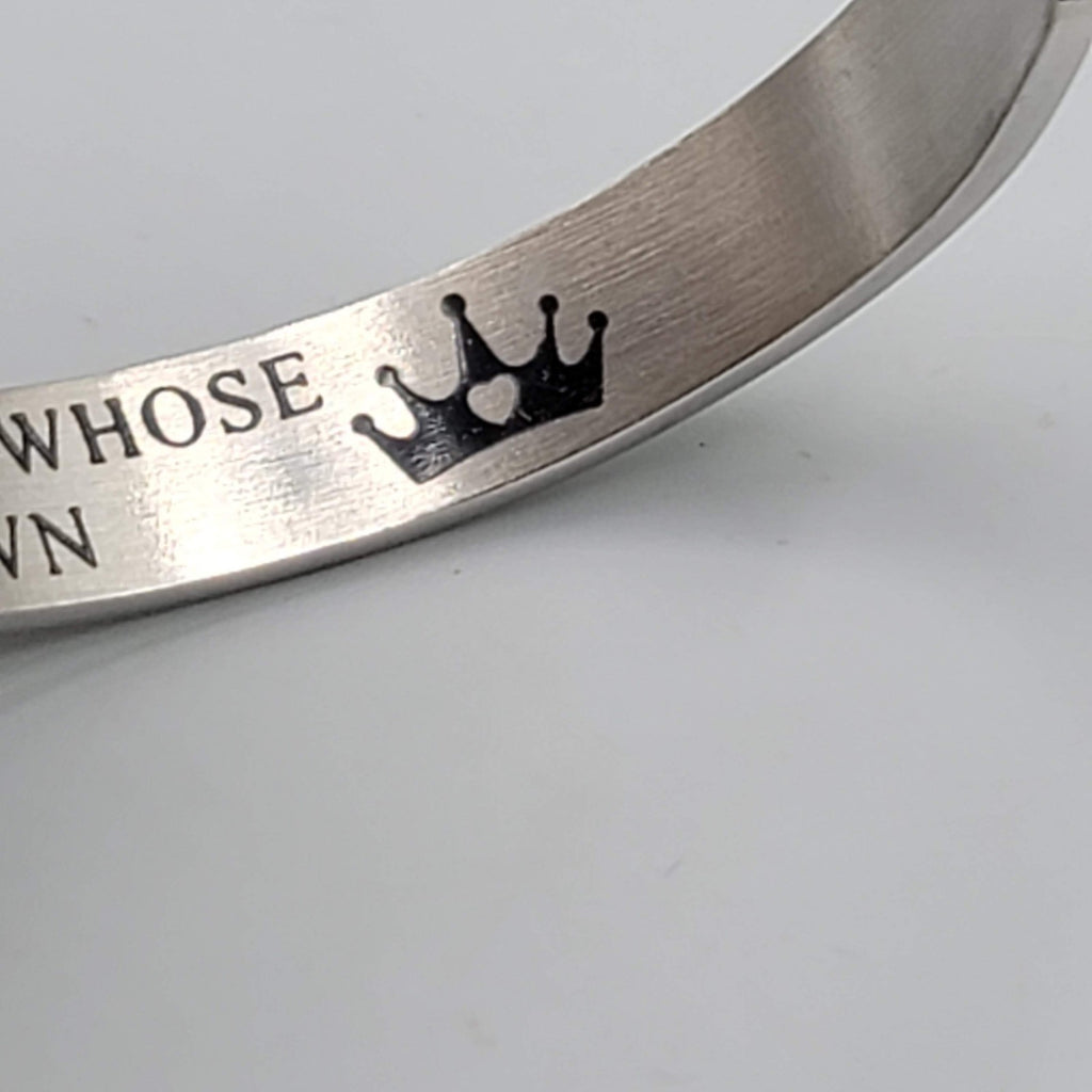 Whenever You Feel Overwhelmed Remember Niece Hidden Silver tone Cuff Bracelet 