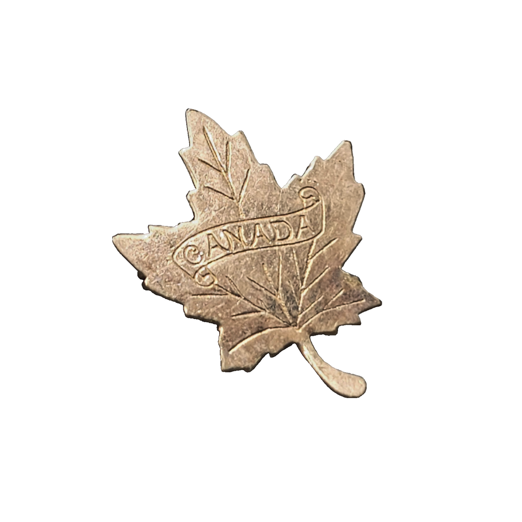 Vintage Gold Filled Canada Maple Leaf Pin Brooch 1 in