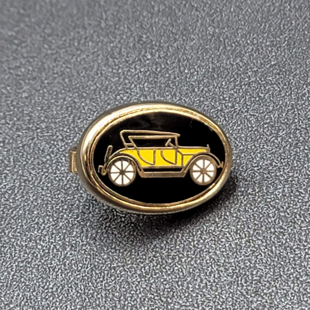 Vintage Swank Tie Clip Clasp Classic Car Cloisonne Enamel 1"
